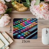 Luluyen Rainbow Keycap’li Nostaljik Klavye Mouse Pad - 19X23 cm 2 mm Dikdörtgen Ithal Baskılı Mouse Pad - Özel Baskı - Renkli