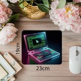 Luluyen Renkli Rgb Klavyeli Retro Laptop Mousepad - 19X23 cm 2 mm Dikdörtgen Ithal Baskılı Mouse Pad - Özel Baskı