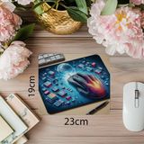 Luluyen Retro Masaüstü Bilgisayar Mouse Pad Tasarımı - 19X23 cm 2 mm Dikdörtgen Ithal Baskılı Mouse Pad - Özel Baskı - Renkli