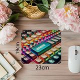Luluyen Retro Mekanik Klavye Temalı Mouse Pad - 19X23 cm 2 mm Dikdörtgen Ithal Baskılı Mouse Pad - Özel Baskı - Renkli