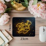 Luluyen Sarı Cursive Fontlu Işıklı Mouse Pad Tasarımı - 19X23 cm 2 mm Dikdörtgen Ithal Baskılı Mouse Pad