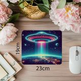 Luluyen Sci-Fi Tarzı Işıklı Ufo Mousepad - 19X23 cm 2 mm Dikdörtgen Ithal Baskılı Mouse Pad - Özel Baskı - Renkli
