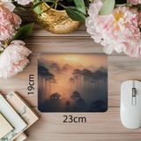 Luluyen Sisli Orman ve Kulübe Temalı Mousepad - 19X23 cm 2 mm Dikdörtgen Ithal Baskılı Mouse Pad - Özel Baskı - Renkli