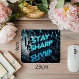 Luluyen Siyah Parlak Zeminli Netlik Temalı Mouse Pad - 19X23 cm 2 mm Dikdörtgen Ithal Baskılı Mouse Pad