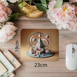 Luluyen Taş Dokulu Zemin Üzerine Geometrik Mouse Pad - 19X23 cm 2 mm Dikdörtgen Ithal Baskılı Mouse Pad - Özel Baskı - Renkli