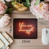Luluyen Yeterlisin Temalı Sıcak Işıklı Mousepad - 19X23 cm 2 mm Dikdörtgen Ithal Baskılı Mouse Pad - Özel Baskı - Renkli