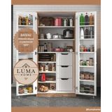 Luma Home Brienz 3 Çekmeceli Kiler Dolabı - Beyaz - Atlantik Çam