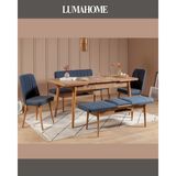 Luma Home Gordes Atlantik-Lacivert Extra Yemek Masası Takımı