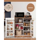 Luma Home Rennes Kısa Tekerlekli Kiler Dolabı - Beyaz - Atlantik Çam