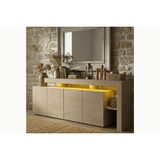 Luma Ledli Konsol Tv Ünitesi, Açık Meşe Desen, 192 Cm