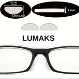 Lumaks Ultra Ince Silikon Gözlük Burunluğu Kaymaz, Şeffaf, 1 mm Gözlük Burun Pedi Şeffaf (1 Çift) - Standart