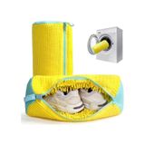 Lumaworld Yellow Çamaşır Makinesi Ayakkabı Yıkama Torbası Polyester Dikişli Fermuarlı Koruma Sarı