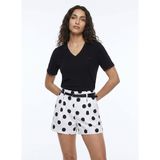 Lumberjack 102063505 6M WB 11CT Siyah V Yaka Regular Fit Düz Kadın T-Shirt