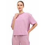 Lumberjack 102203357 6M,WL 11ME Pembe Bisiklet Yaka Box Fit Düz Kadın T-Shirt