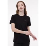 Lumberjack 11CT122 C Neck Siyah Kadın T-shirt