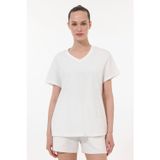 Lumberjack 6M Wb 11Athen 6Fx Kadın Bej T-Shirt - 102063454