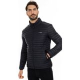 Lumberjack 9w Perry Coat Erkek Siyah Şişme Mont Normal Yaka Cepli Dokuma Kumaş