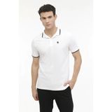 Lumberjack A10153338608010 4m M-Bsc Polo 12BS45 4fx Beyaz Erkek Polo T-Shırt - 2XL
