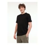 lumberjack A10193942008010-MB CT110 PM C NK T- Siyah Bisiklet Yaka Regular Fit Düz Erkek T-Shirt
