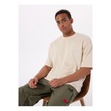 lumberjack A10195244408010-MB ROS 11HS113 5FX Bej Bisiklet Yaka Oversized Düz Erkek T-Shirt
