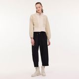 Lumberjack Alexa Kadın Bej Dik Yaka Sweatshirt, Bej, XS