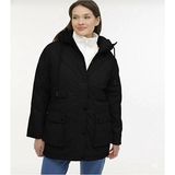 Lumberjack Alıce Coat 2pr Siyah Kadın Uzun Kaban - XS