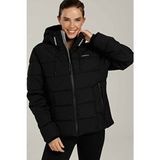 Lumberjack Apreski B2 Kadın Mont LMR0010SIYAH Siyah Renkli Uzun Kol Kapüşonlu Günlük Kullanım İçin Regular Fit - XS