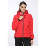 Lumberjack Apreski Coat Kadın Kısa Mont Kaban Kırmızı v1