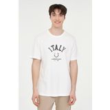 lumberjack Beyaz Erkek Kısa Kol T-Shirt ML RENATO 11ITL1029 4FX