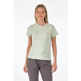 Lumberjack Bisiklet Yaka Basic Pastel Yeşil Kadın T-Shirt 2SWCT1313F