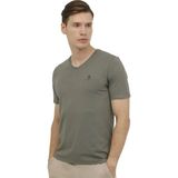 Lumberjack Erkek Tişört 4m M-CT106 Bsc V Nk T-Sh 4fx 101497400 - Haki