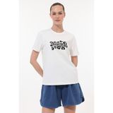 Lumberjack Kadın Bej Kısa Kollu Tişört M Beden WL 11POWER 6FX Modeli