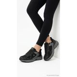 lumberjack Kadın Siyah Sneaker Softshell Bağcıklı Kalın Taban Günlük Yürüyüş Spor Ayakkabı