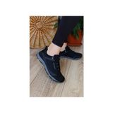Lumberjack Kadın Sneaker Siyah Tekstil Düz Taban Ortopedik Taban ile Konforlu Spor Ayakkabı