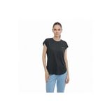 Lumberjack Kadın T-Shirt, Kısa Kollu,%100 Pamuk, Siyah, XS