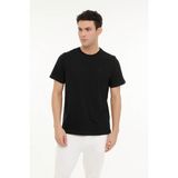 Lumberjack M-CT102 BSC C NK T-SH 4FX Siyah Erkek Kısa Kol T-Shirt - 2XL
