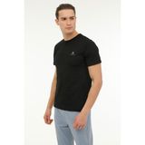 Lumberjack M-CT102 Bsc C Nk T-Sh 4fx Siyah Erkek Kısa Kol T-Shirt - XL