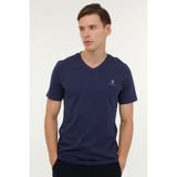 Lumberjack M-CT106 BSC V NK T-SH 4FX Lacivert Erkek Kısa Kol T-Shirt