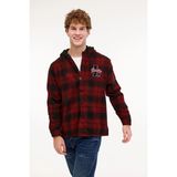 Lumberjack ml Fran 60ID113 Pr Kapusonlu Oduncu Gomlek Ceket - Bordo - XL