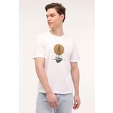 Lumberjack Ml Willy 11Ds1004 4FX Ekru Erkek Kısa Kol T-Shirt, L