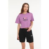 lumberjack MOR Kadın Kısa Kol T-Shirt WL VANILLA 11MD1056