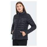 lumberjack Padded Kadın Siyah Dik Yaka Mont
