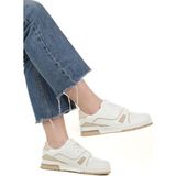 Lumberjack Penita Memory Foam Cilt Unisex Sneaker Ayakkabı - Beyaz - Bej