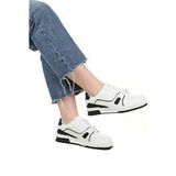 Lumberjack Penita Memory Foam Cilt Unisex Sneaker Ayakkabı - Beyaz - Siyah