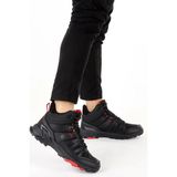 Lumberjack Star Hi Su Geçirmez Bağcıklı Erkek Outdoor Bot Ayakkabı - Siyah - Kırmızı-8582