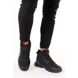 Lumberjack Star Hı Su Geçirmez Erkek Outdoor Bot Siyah - Kırmızı Microfiber Malzeme ile