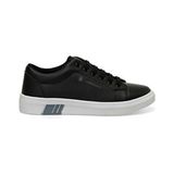 Lumberjack Tına Unisex Spor Sneaker Ayakkabı Siyah Suni Deri Düz Taban Kadın İçin Rahat Tasarım