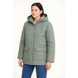 Lumberjack W-CT2050 Alıce Coat 2pr Pastel Haki Kadın Uzun Kaban