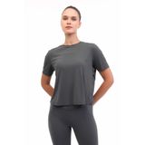 lumberjack WL 11UUR24DP3300 YOG 5PR Gri Kadın Kısa Kol T-Shirt