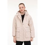 Lumberjack Wl Alıce 3CT2050 4pr Ekru Kadın Uzun Kaban - XL - Bej